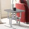 Armen Living Illusion Gray Wood End Table with Brushed Stainless Steel Base LCILLABSGR - alternate 2
